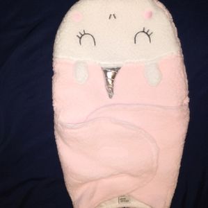 Chick Pea Swaddle Bag/Sleep Sack Sherpa Pink Unico